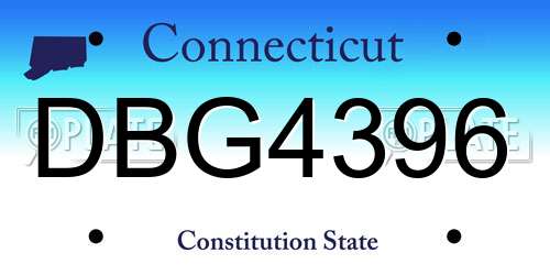 DBG4396 Connecticut License Plate