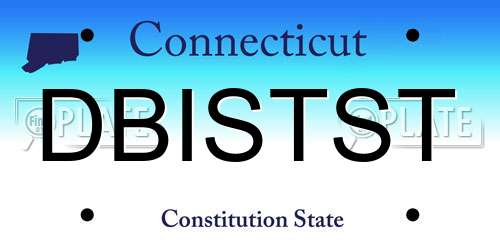 DBISTST Connecticut License Plate