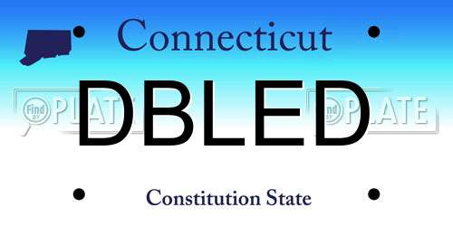 DBLED Connecticut License Plate