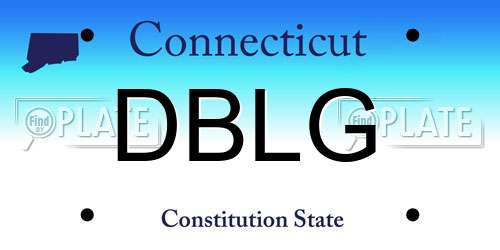 DBLG Connecticut License Plate