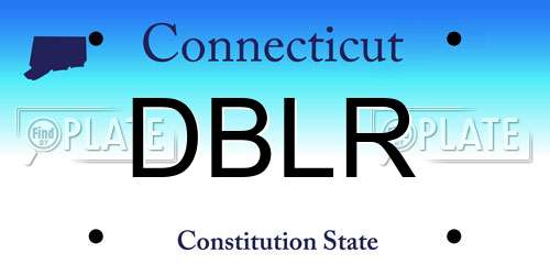 DBLR Connecticut License Plate