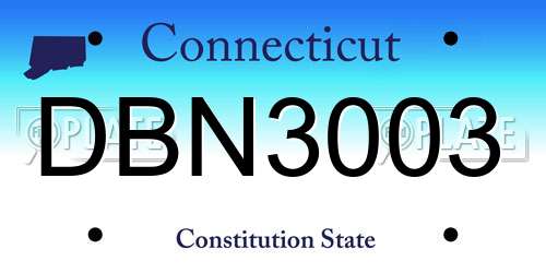 DBN3003 Connecticut License Plate