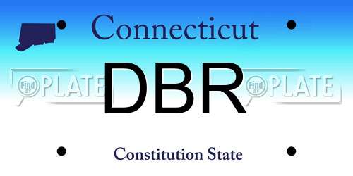 DBR Connecticut License Plate