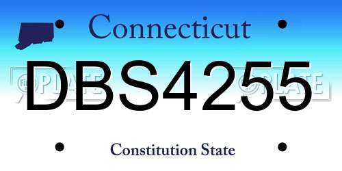 DBS4255 Connecticut License Plate
