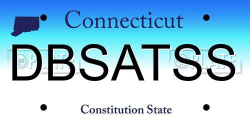 DBSATSS Connecticut License Plate
