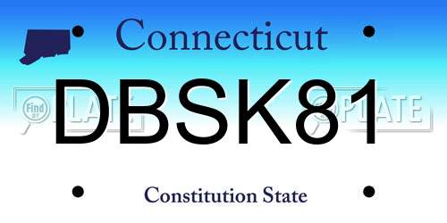 DBSK81 Connecticut License Plate