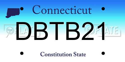DBTB21 Connecticut License Plate