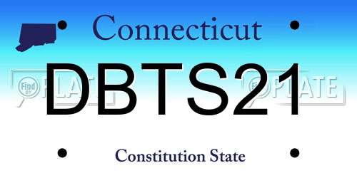 DBTS21 Connecticut License Plate