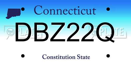 DBZ22Q Connecticut License Plate