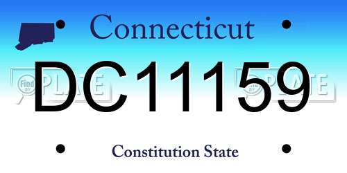 DC11159 Connecticut License Plate