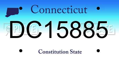 DC15885 Connecticut License Plate