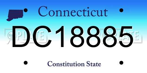 DC18885 Connecticut License Plate