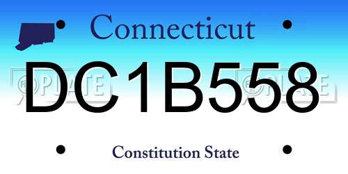 DC1B558 Connecticut License Plate