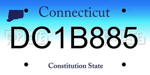 DC1B885 Connecticut License Plate