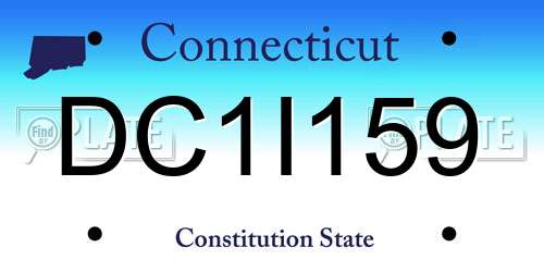DC1I159 Connecticut License Plate