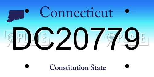 DC20779 Connecticut License Plate