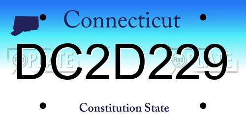 DC2D229 Connecticut License Plate