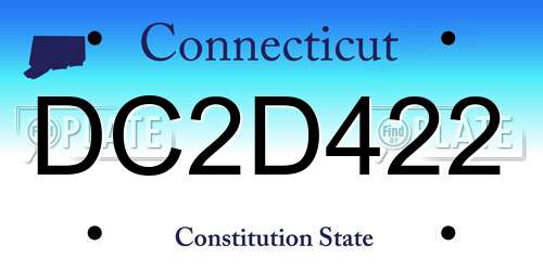 DC2D422 Connecticut License Plate