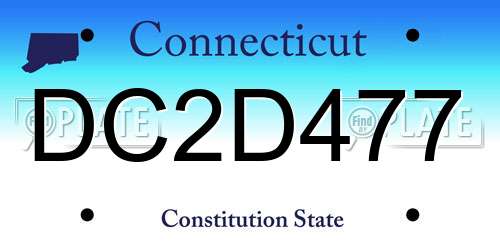 DC2D477 Connecticut License Plate