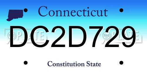 DC2D729 Connecticut License Plate
