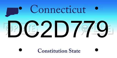 DC2D779 Connecticut License Plate
