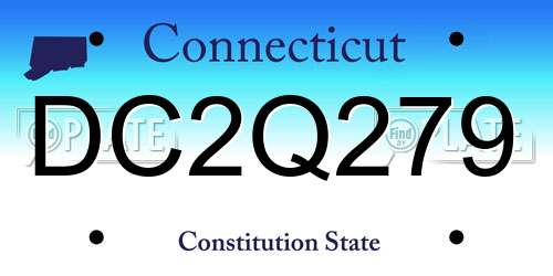 DC2Q279 Connecticut License Plate