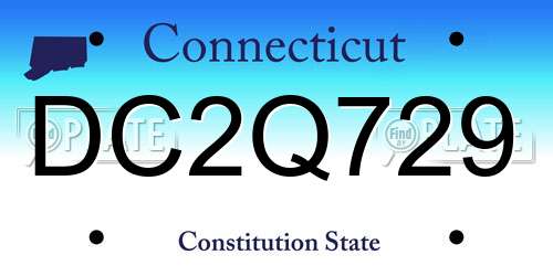 DC2Q729 Connecticut License Plate