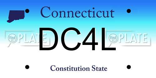DC4L Connecticut License Plate