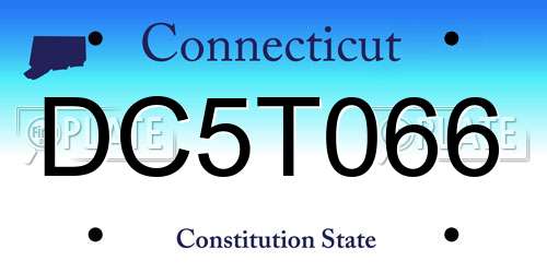 DC5T066 Connecticut License Plate