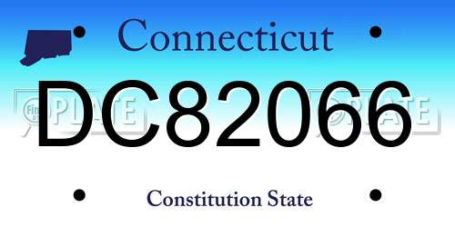 DC82066 Connecticut License Plate