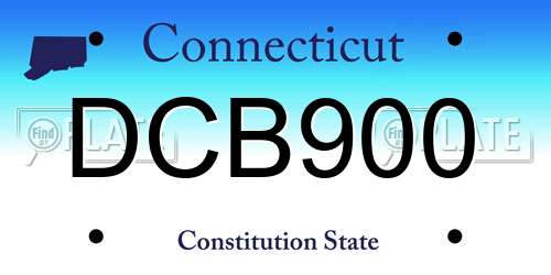 DCB900 Connecticut License Plate