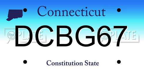 DCBG67 Connecticut License Plate
