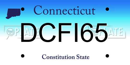 DCFI65 Connecticut License Plate
