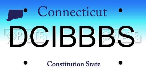 DCIBBBS Connecticut License Plate