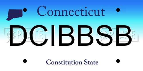 DCIBBSB Connecticut License Plate