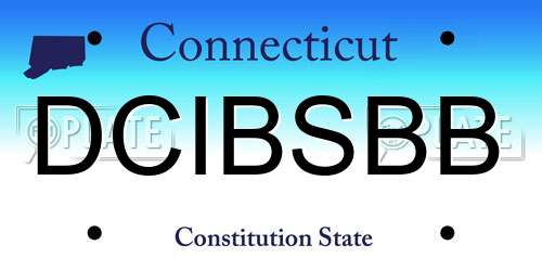 DCIBSBB Connecticut License Plate