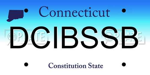 DCIBSSB Connecticut License Plate