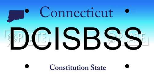 DCISBSS Connecticut License Plate