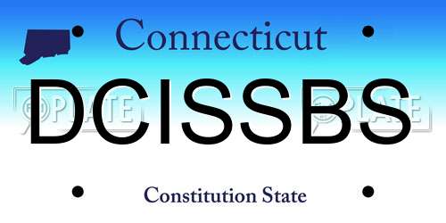 DCISSBS Connecticut License Plate