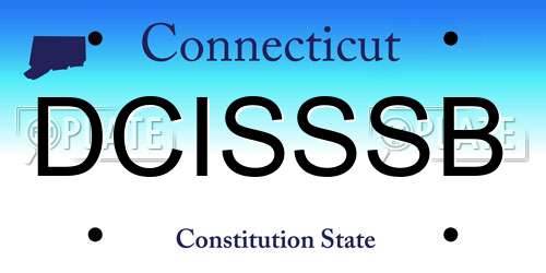 DCISSSB Connecticut License Plate