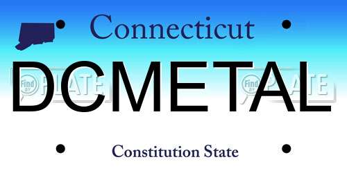 DCMETAL Connecticut License Plate