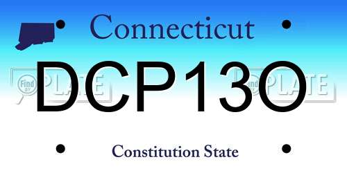 DCP13O Connecticut License Plate