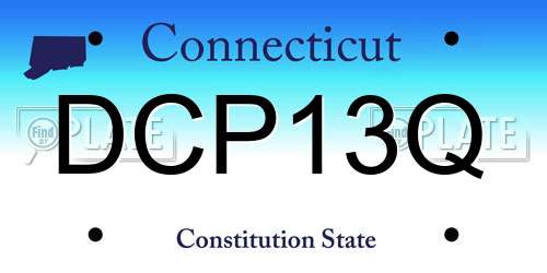 DCP13Q Connecticut License Plate
