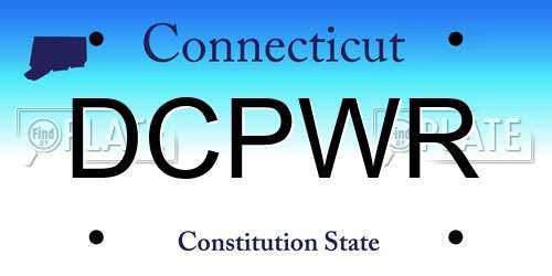 DCPWR Connecticut License Plate