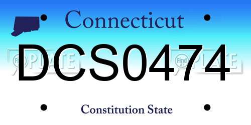 DCS0474 Connecticut License Plate