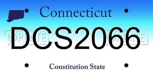 DCS2066 Connecticut License Plate