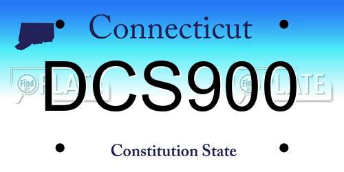 DCS900 Connecticut License Plate