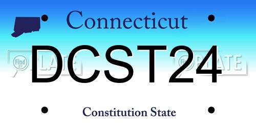 DCST24 Connecticut License Plate