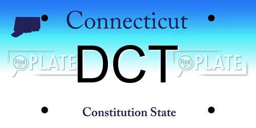 DCT Connecticut License Plate