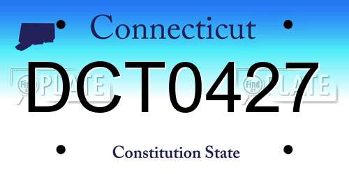 DCT0427 Connecticut License Plate